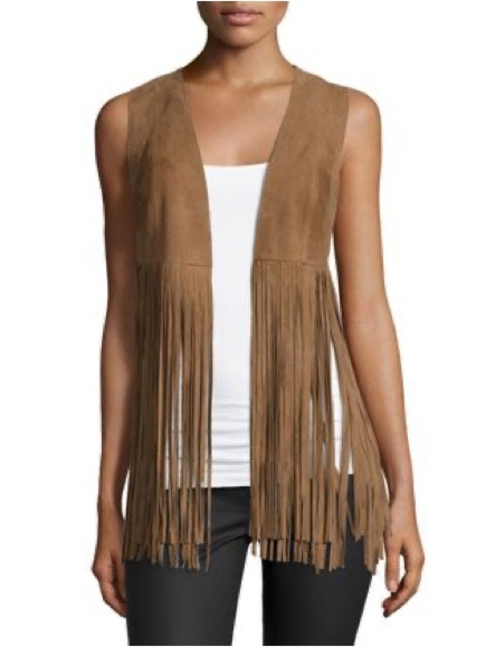Lamarque Sonia suede Suede Fringe Vest